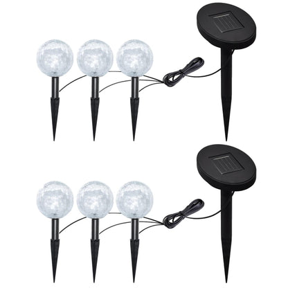 NNEVL Garden Lights 6 pcs LED with Spike Anchors & Solar Panels-0