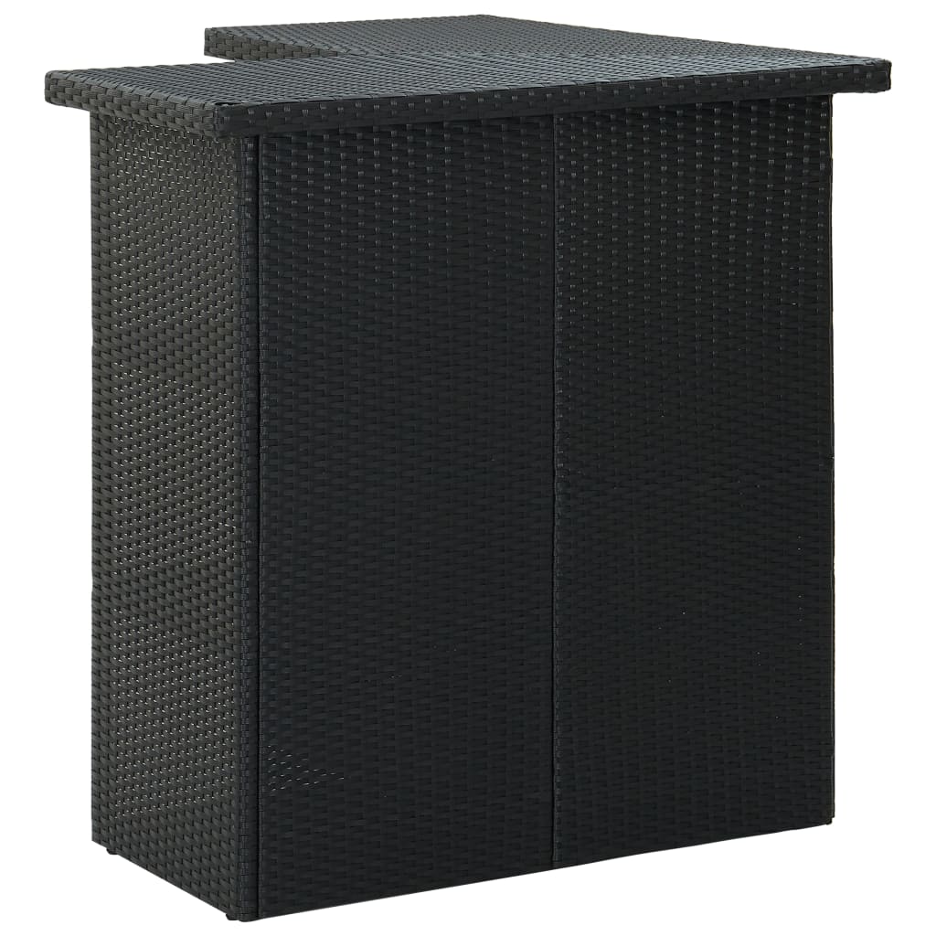 NNEVL 16 Piece Garden Bar Set with Cushions Poly Rattan Black-2