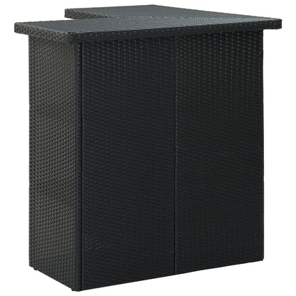 NNEVL 16 Piece Garden Bar Set with Cushions Poly Rattan Black-2