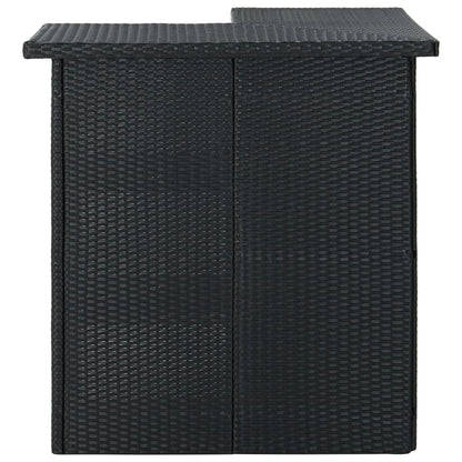 NNEVL 16 Piece Garden Bar Set with Cushions Poly Rattan Black-3